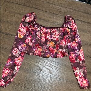 Majorelle Satin Crop Top